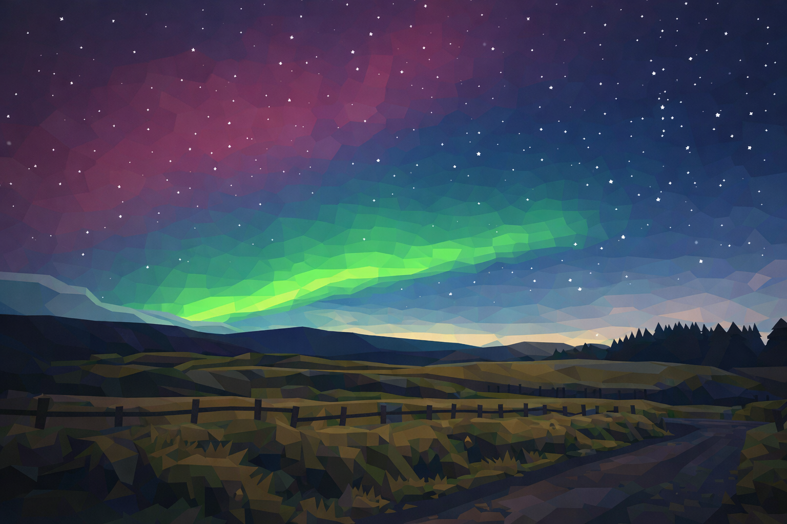 Golden hour landscape